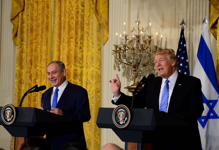 Prime Minister Benjamin Netanyahu and US President Donald Trump seen during a joint press conference at the White House in Washington, D.C., February 15, 2017. Photo by Avi Ohayon/GPO *** Local Caption *** ????
?????? ??????
?????
????? ?????
??????
????? ?????
???? ????? ?????