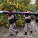 Palestinian militants show a home-made rocket during an anti-Israel joint drill by National Resistance Brigades and Abdel Qader al Husseini Brigades in Khan Younis in the southern Gaza Strip, on March 25, 2016. Photo by Abed Rahim Khatib/ Flash90


 *** Local Caption *** ?????
??????
???
?????
???????
???
????