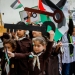 Palestinians school kids participate in a rally marking the 70th anniversary of "Nakba", Arabic for catastrophe, the term used to mark the events leading to Israel's founding in 1948, at a school in the West Bank city of Nablus, on May 13, 2018. Photo by Nasser Ishtayeh/Flash90 *** Local Caption *** ??? ? ????
????????
?????
????
??? ??????
???
