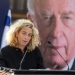 Late Prime Minister Yitzhak Rabin's granddaughter Noa Rotman speaks at a memorial service marking 23 years since the assasination of late Israeli Prime Minsiter Yitzhak Rabin, held at Mount Herzl cemetery in Jerusalem on October 21, 2018. Photo by Marc Israel Sellem/POOL *** Local Caption *** ?? ????
???? ????
?????
???? ?????