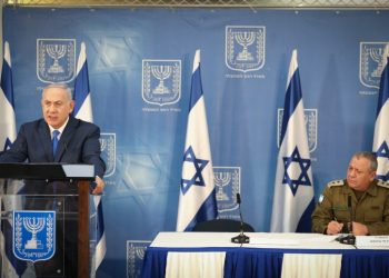 Prime Minister Benjamin Netanyahu speaks as he holds a press conference with IDF Chief of Staff Gadi Eizenkott at the Kirya government headquarters in Tel Aviv, on December 4, 2018. Photo by Noam Revkin Fenton/Flash90 *** Local Caption *** ??? ??????
?????? ??????
????? ????????
??????
?? ????
??? ????????
?????
????
??????