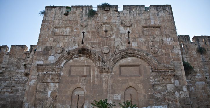 A view of the Golden gate (harahamim) near the Muslim cemetery, in Jerusalem'd Old City. Aug 15, 2012
Photo by Noam Moskowitz/FLASH90 *** Local Caption *** ??? ?????? 
????? 
???????

??? ??????
