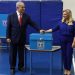 Israeli Prime Minister Benjamin Netanyahu and his wife Sara cast their vote at a polling station in Jerusalem during the Knesset Elections, on April 9, 2019.  ***GOVERNMENT PRESS OFFICE HANDOUT, EDITORIAL USE ONLY/NO SALES*** *** Local Caption *** ??????
????
????
??? ?????? ?????? ??????
????
?????
???