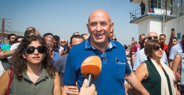 Former arab Israeli parliament member Basel Ghattas arrives to enter the Gilboa Prison, to serve his 2 year sentence on July 2, 2017. Photo by Basel Awidat/Flash90 *** Local Caption *** ??? ?????
???
??? ???
???
??
???? ????