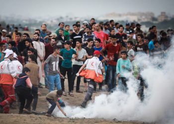Palestinan protesters clash with Israeli soldeirs during a demonstration near the border with Israel near Al Bureij Refugee Camp in Gaza City, on May 31, 2019. Photo by Hassan Jedi/Flash90

 *** Local Caption *** ??????
?? ?????
????
???
??????
????????
???????
???