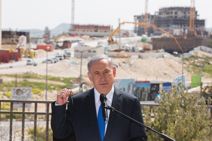 Israeli Prime Minister Benjamin Netanyahu gives a statement to the press during a visit in Har Homa, in East Jerusalem on March 16, 2015, prior to the upcoming national Israeli elections held tomorrow. Photo by Yonatan Sindel/Flash90 *** Local Caption *** ?????? ??????
?? ????
???????
?????
?????
??? ??????
??????
?????? 2015