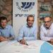 Chairmen of the Yesha Council Shilo Adler (L), Hananel Dorni (C), and Igal Dilmony (R), at their office in Jerusalem, on May 9, 2018.  *** Local Caption *** ???? ????? ????
???? ????, ????? ?????, ???? ???????
??????? ????????
???