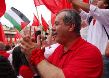 NAZARETH, ISRAEL - MAY 2, 2009: MK Mohammad Barakeh attending the May Day rally in Nazareth. Thousands of people members of the Israeli Communist Parties had a rally marking Labour Day (May day) in Nazareth. Photo by Gili Yaari / Flash 90. *** Local Caption *** ????
????????
?????????
????? ????
??? ???????
??????
????? ????
????