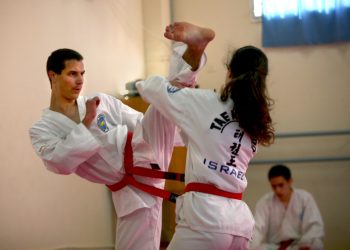 Carmel Horowitz fight during a Taikwendo combat in Zihon Yaacov on January 12. 2008. Photo by Doron Horowitz /FLASH90 *** Local Caption *** ??????? ?????
??????
????????