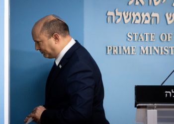 Israeli prime minister Naftali Bennett holds a presss conference at the Prime Minister's office in Jerusalem on August 18, 2021. Photo by Yonatan Sindel/Flash90 *** Local Caption *** ????? ???????? ??? ?????? ????? ???