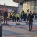 The scene of a car ramming and stabbing attack outside the big shopping center in Beer Sheva, southern Israel, on March 22, 2022. Photo by Flash90 *** Local Caption *** ???
????
?????
??????
?????
?????
??????