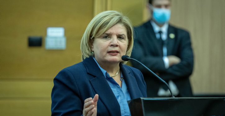 Minister of Economy and Industry Orna Barbibai speaks during a press conference on the early childhood reform of at the Knesset on January 5, 2022. Photo by Yonatan Sindel/Flash90
     *** Local Caption *** ????? ???????
?? ?????
??????
???
?????
????????
????
?????
??????